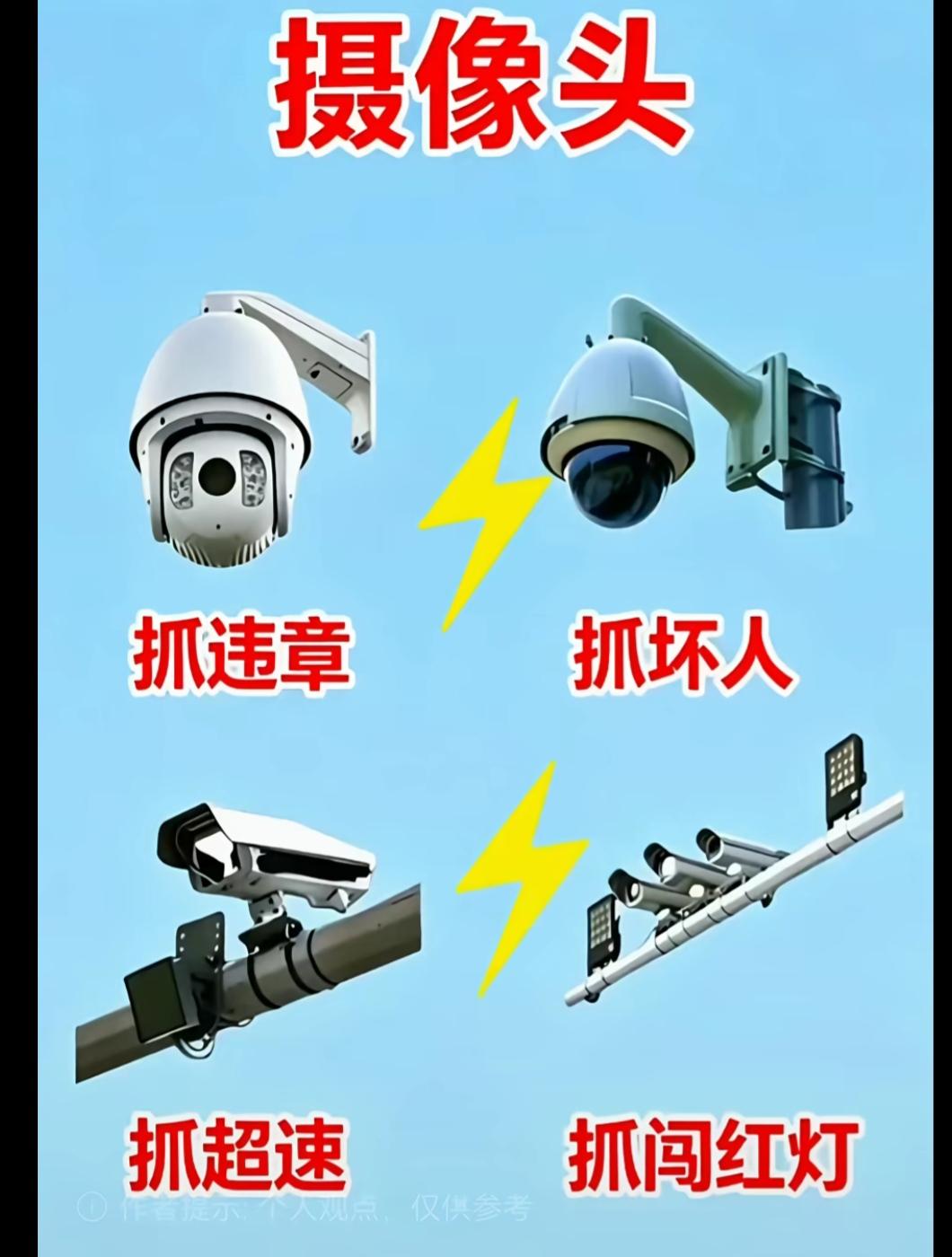 监控摄像头，抓什么都有！温馨提醒。新学员驾驶员一定要注意，认清摄像头，避免罚款违