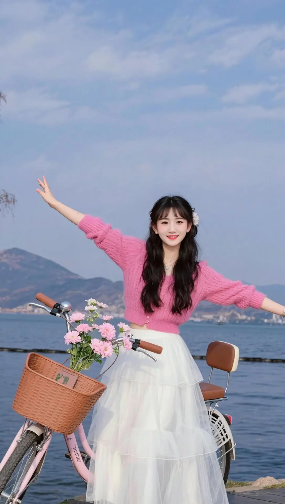 AI湖畔清新写真 ai创作