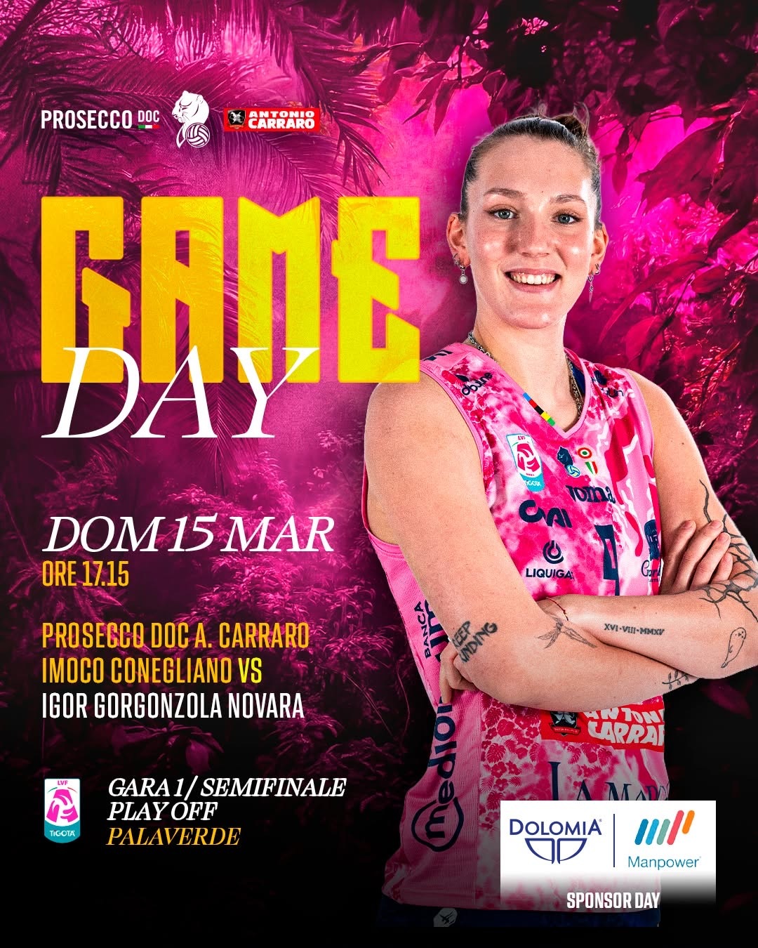 意甲半决赛第一回合：科内利亚诺VS诺瓦拉明天凌晨0点15！朱婷