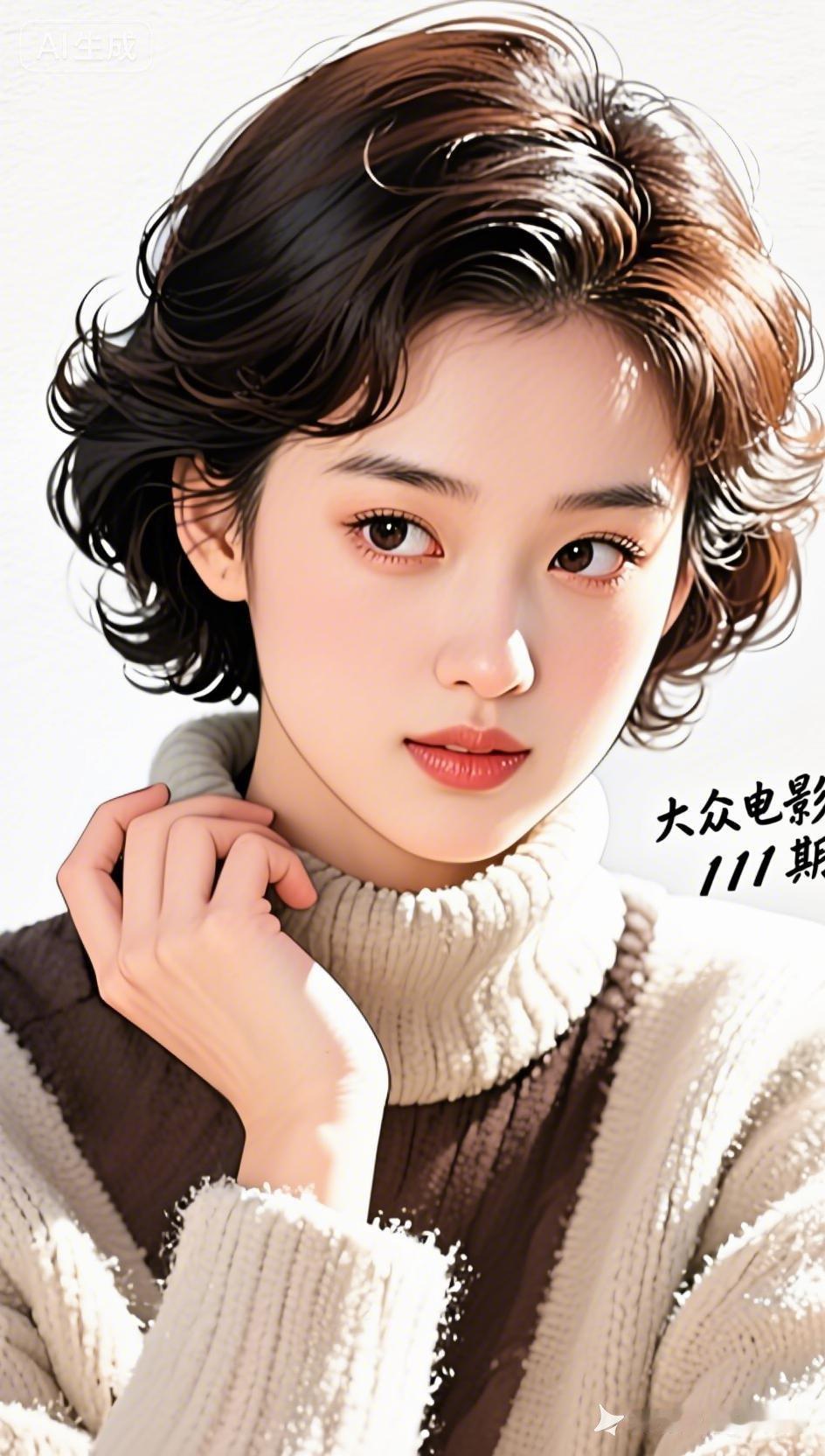 温柔少女，冬日暖阳下的甜美瞬间！