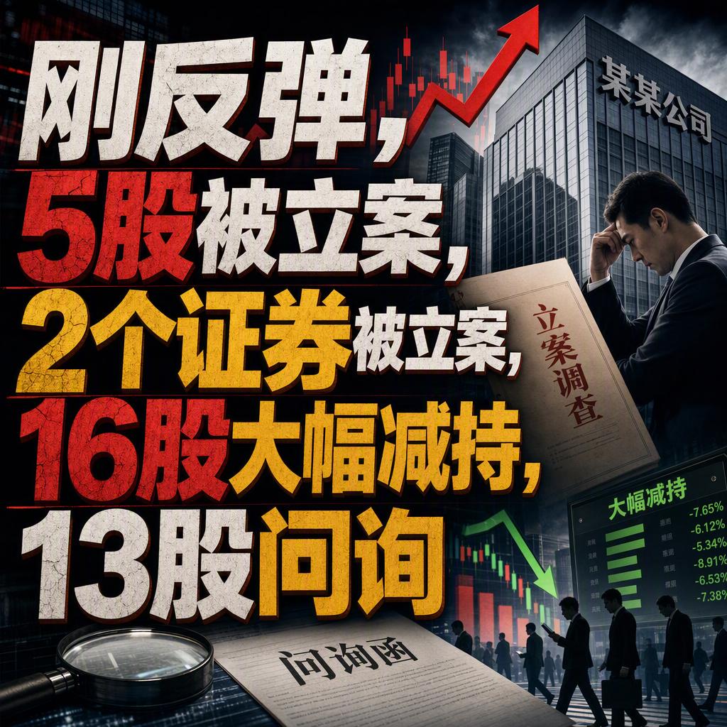 刚反弹一天，晚上就来了一波狠的。
7月31日晚间，A股利空扎堆，5家公司被立案，