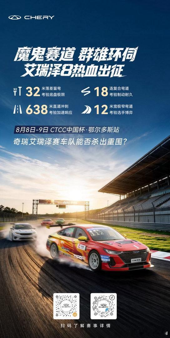 陡坡盲弯 极窄道竞速魔鬼赛道试炼硬核实力8月8日-9日CTCC中国杯 鄂尔多斯站