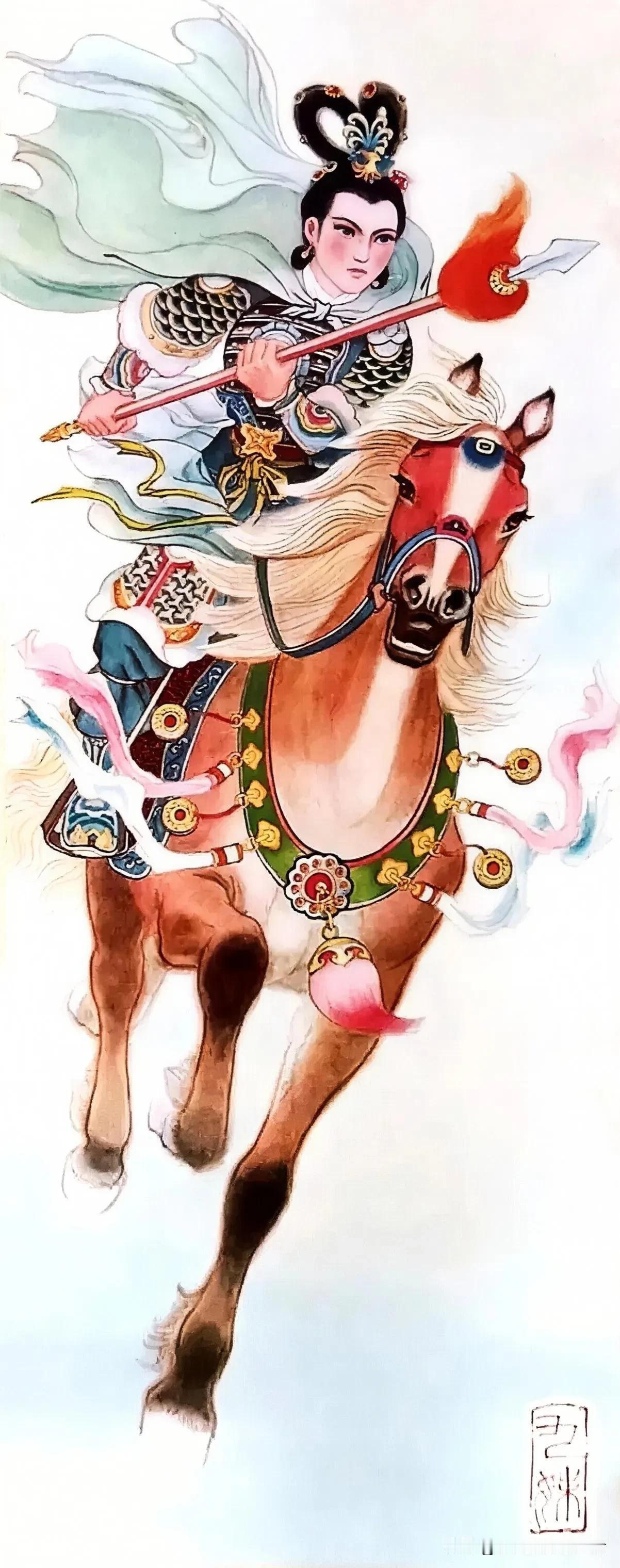 白马金鞍，英姿飒爽。