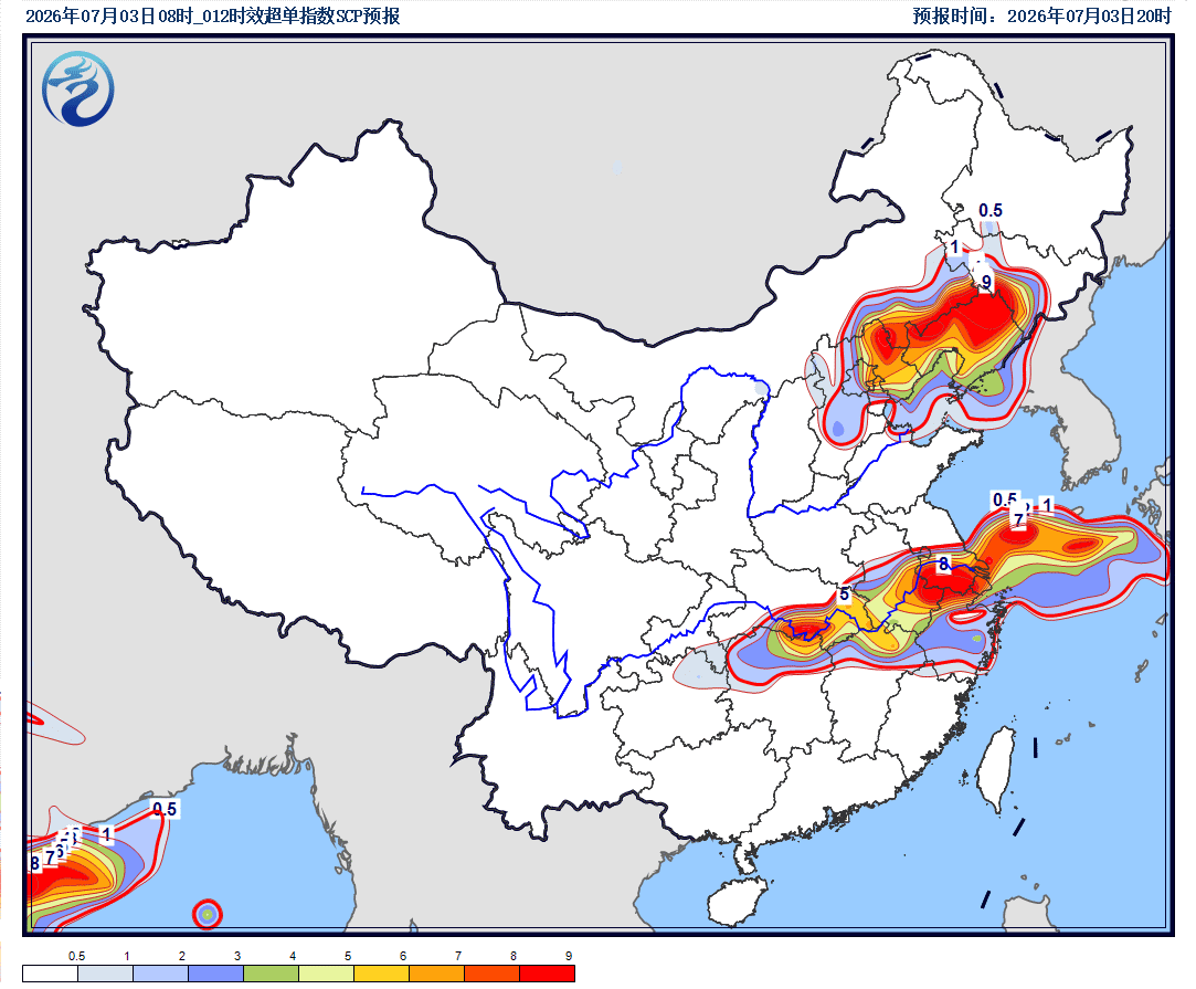 【强对流】今天东北的冷槽/冷涡，西南到长江中下游的切变线/梅雨锋，南海的台风美莎