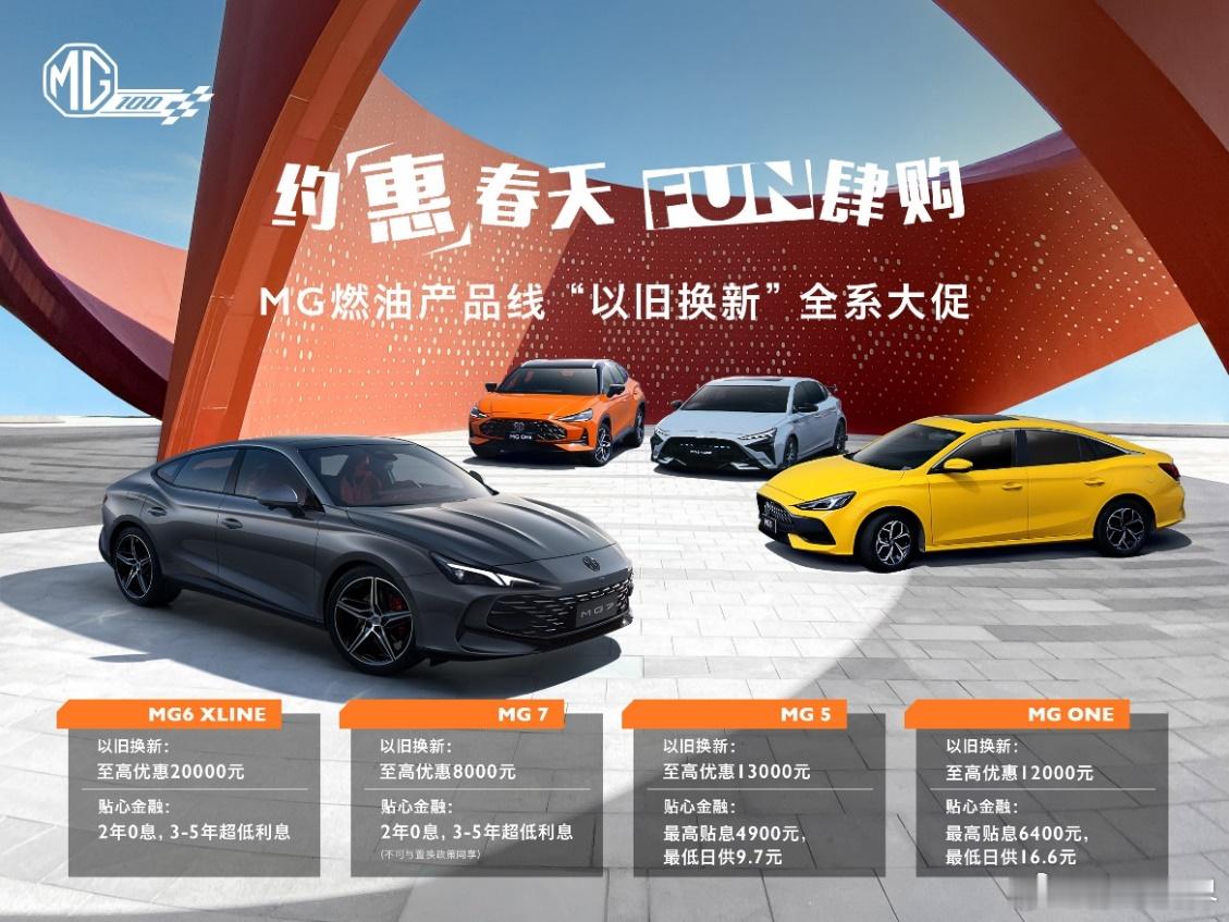 日前，上汽名爵发布限时优惠政策。针对燃油车推出置换补贴，针对新能源车给予现金优惠