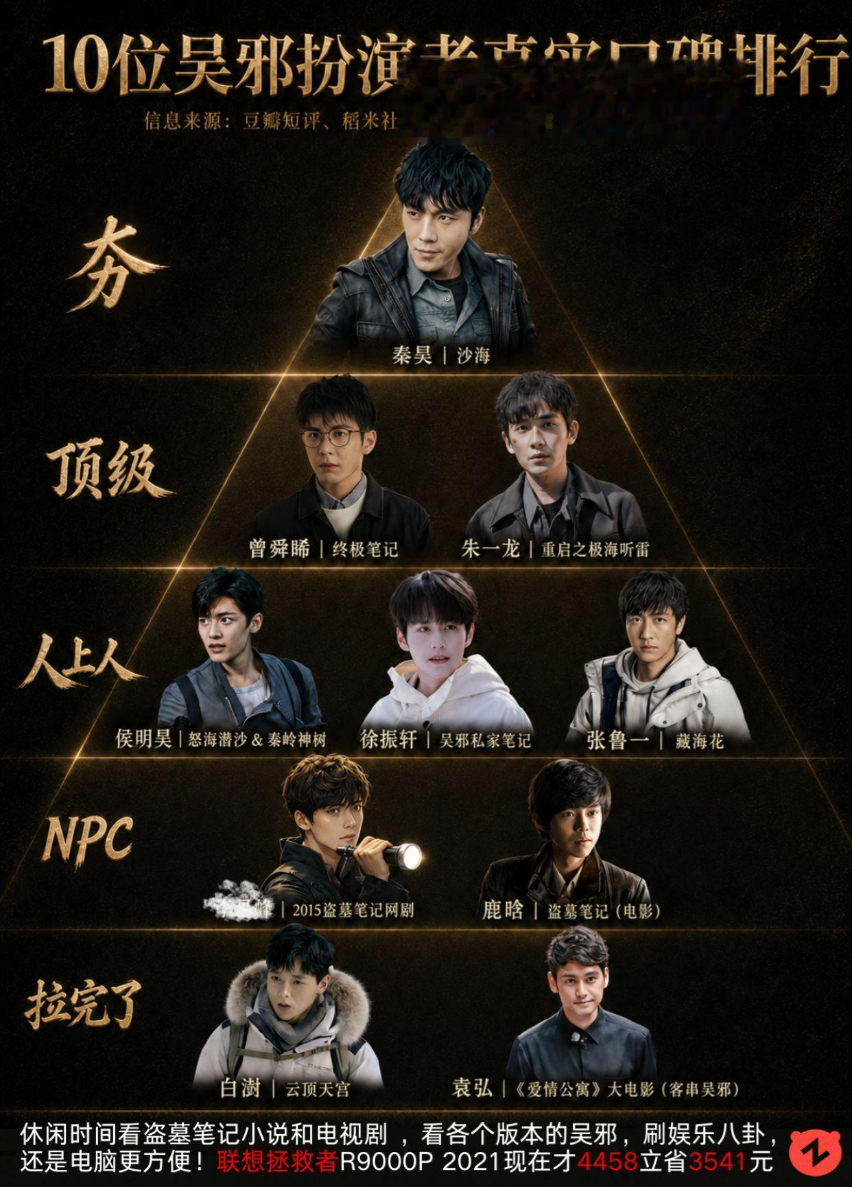 10位影视版吴邪，谁是你心中的小三爷。