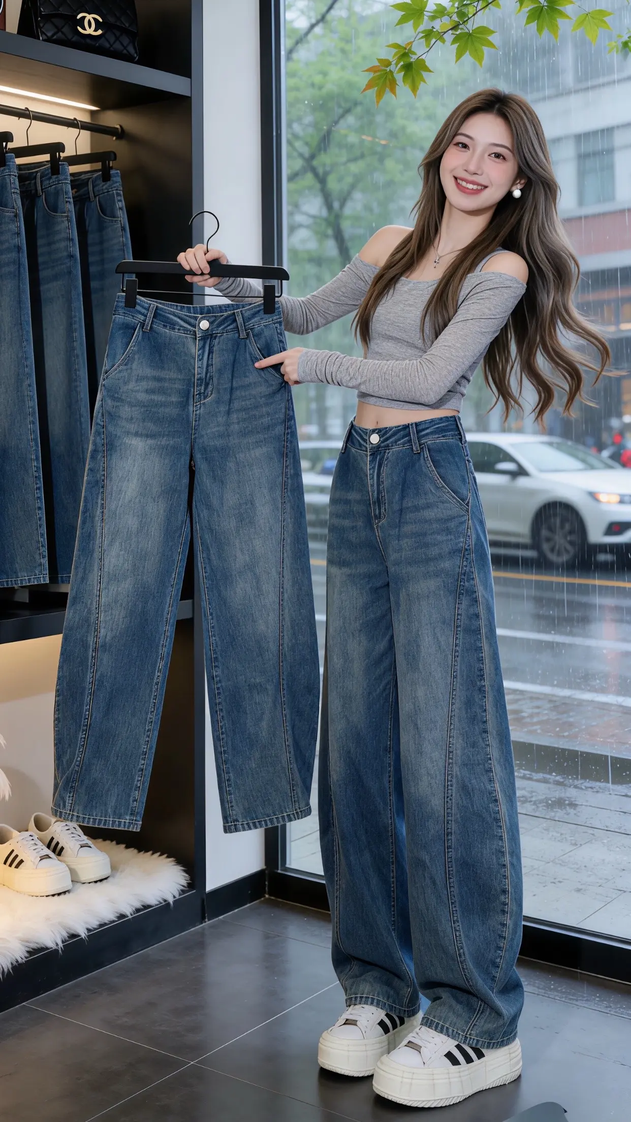 牛仔裤穿搭 梨型身材必入牛仔裤 穿出自己的风格 春款上新 显瘦显高显气质