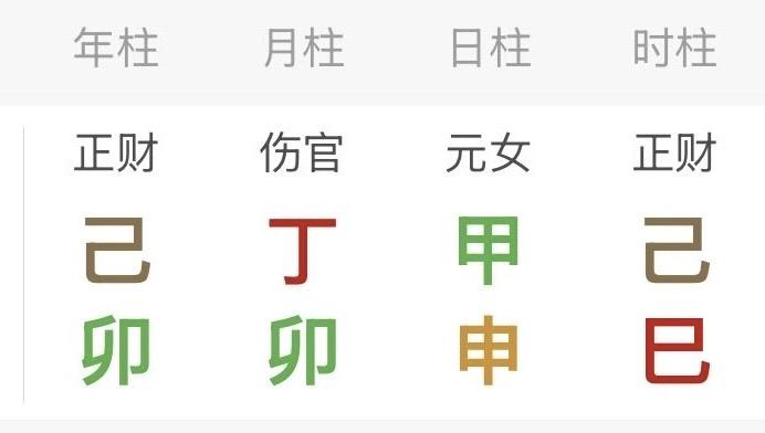 旺衰分析：
1、甲木生于卯月得令
2、甲木坐申金失地，但是年支和月支均为卯木
3