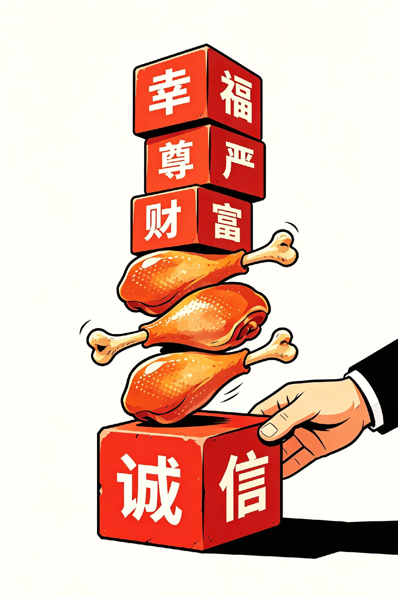 鹅腿阿姨，失去诚信，钱财两空

大街上这个广告牌
就是给鹅腿阿姨量身定做的道理。