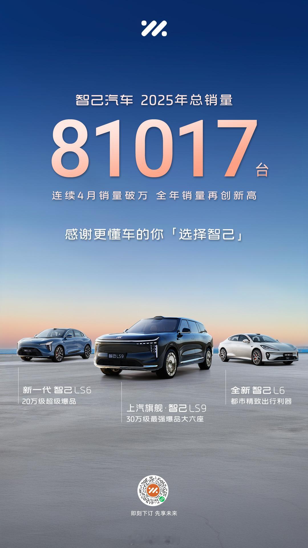 智己汽车 2025年销量81017台！全年销量再创新高自9月起，智己汽车连续四个