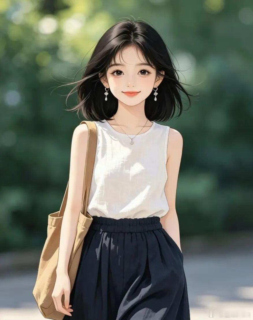 甜美治愈插画女生头像 