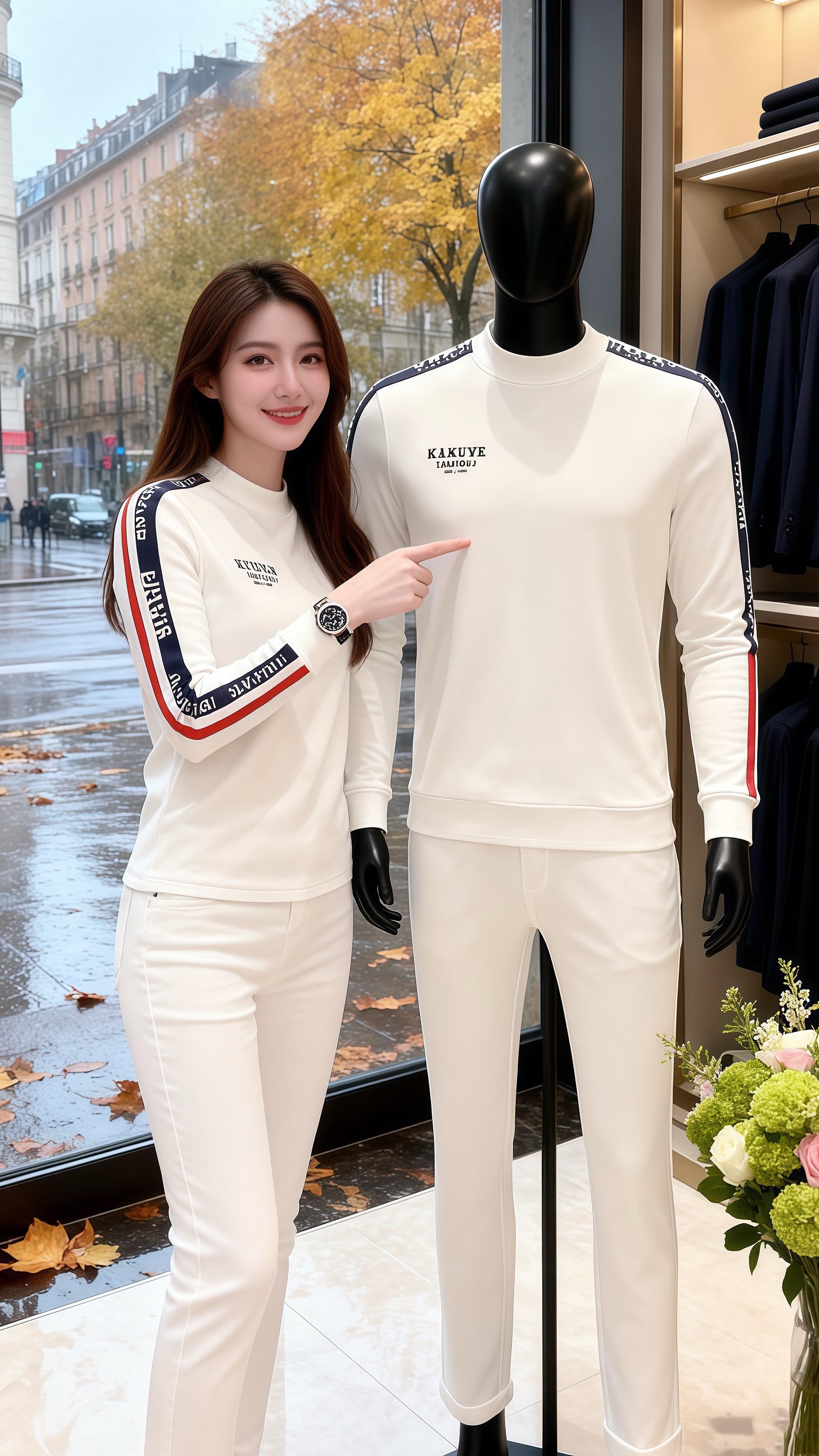 秋街白衫  巴黎的秋雨打湿街道，皓明推开男装店的门，一眼就看见许妍坐在...