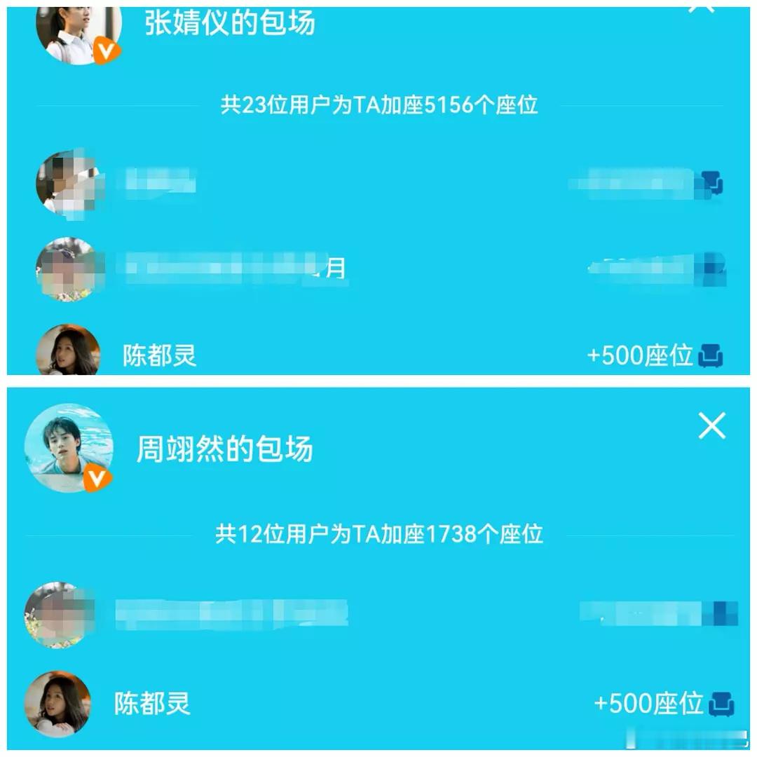 才看到 陈都灵给张婧仪和周翊然都包场了《焕羽》 ​​​