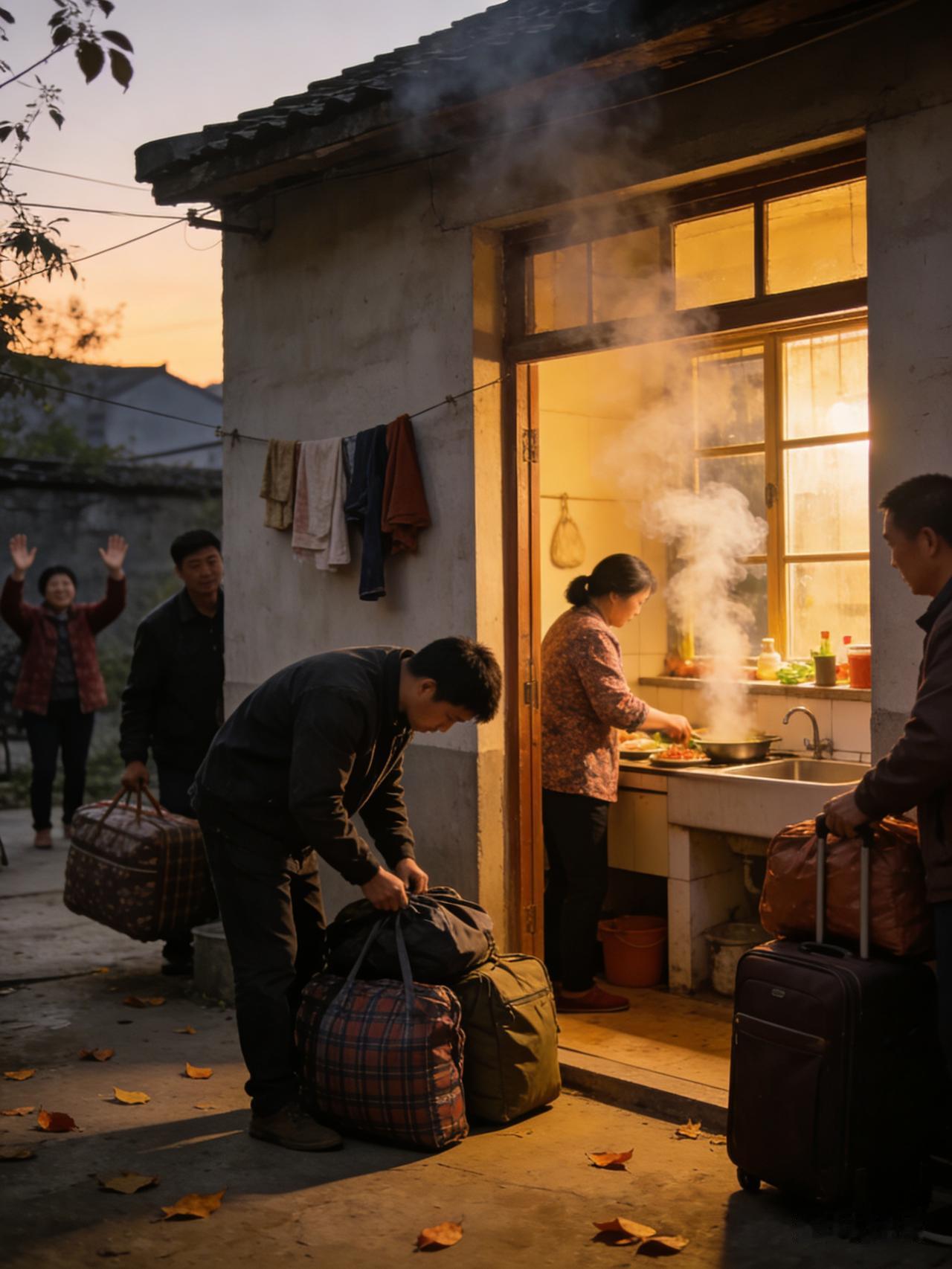 新年刚过，年味正浓，转眼就要收拾行囊回昆山了。
家乡的风、熟悉的烟火、亲人的陪伴