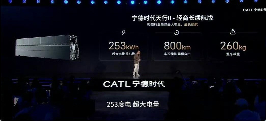 宁德时代发布天行II轻商系列动力电池，其中低温版采用行业首款量产钠电池，在零下 