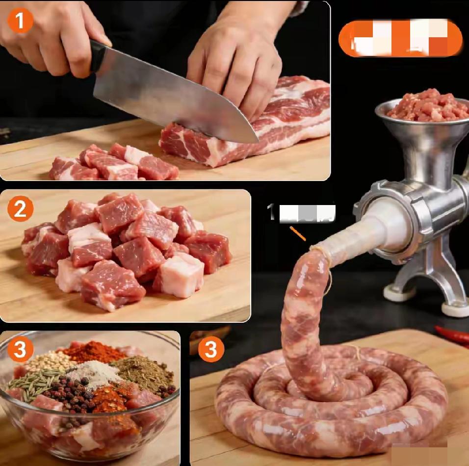 我吃过最好吃的香肠，就是老同志哥嫂家自制的香肠，他们居住在安徽六安，能搞到大别山