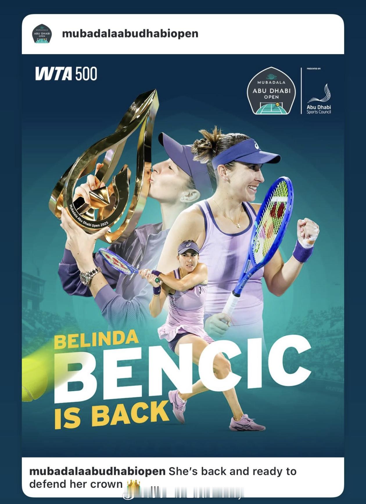 本西奇准备2026阿布扎比卫冕了网球talking大会网球wta