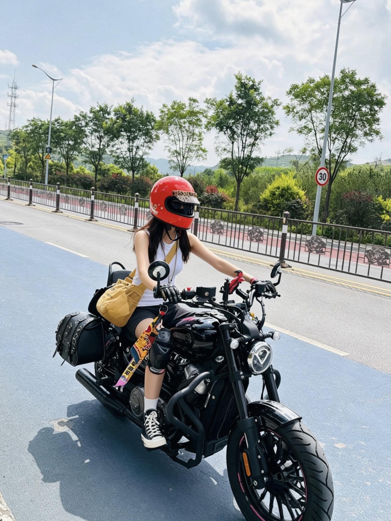 你追不上这个机车女孩
骑行从不是比拼速度 只是我喜欢无拘无束的自由
一人一车 想
