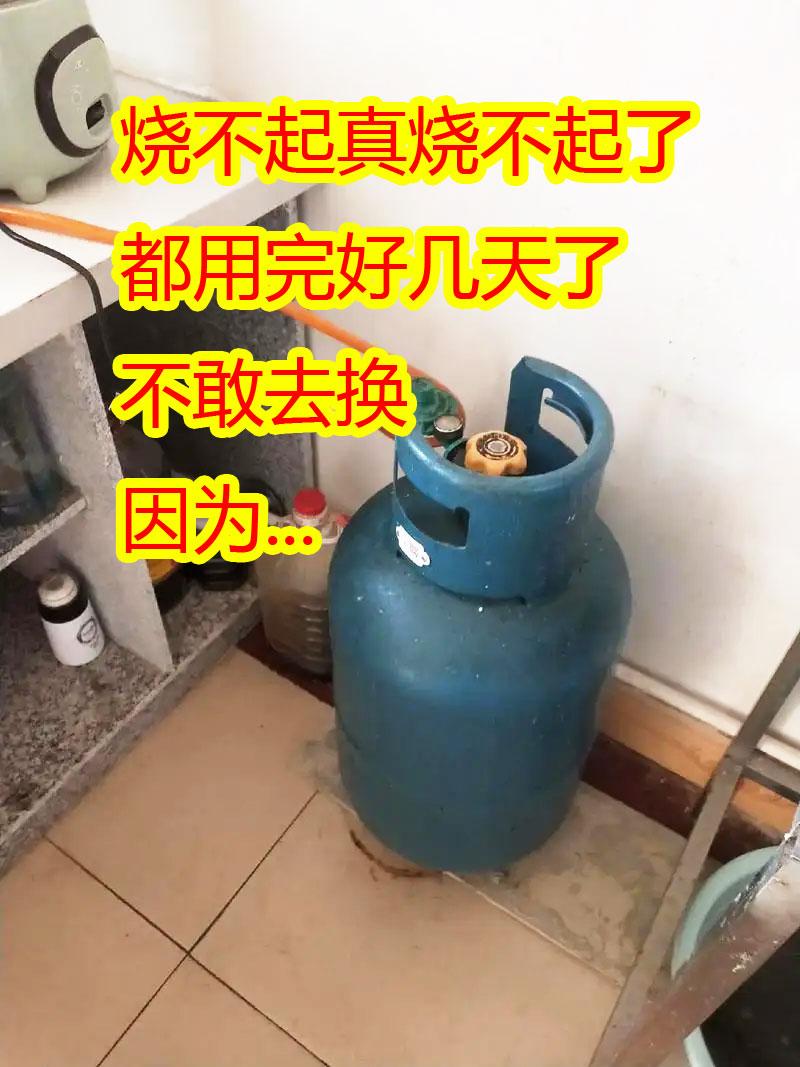 烧不起真烧不起了
都用完好几天了
不敢去换
广东这边的煤气
126一罐
这几天又
