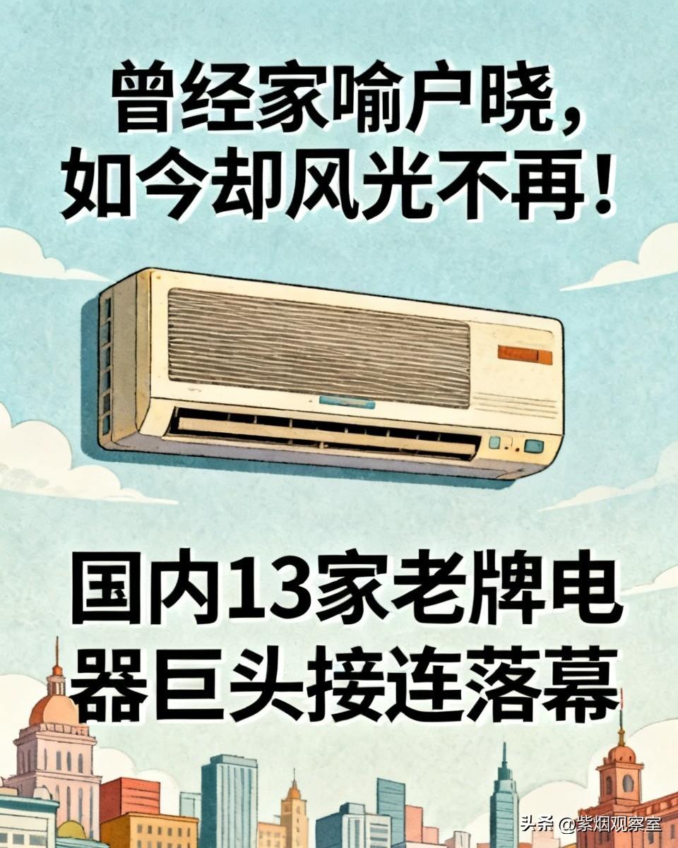 曾经家喻户晓，如今却风光不再！国内13家老牌电器巨头接连落幕，好多人家都用过
 