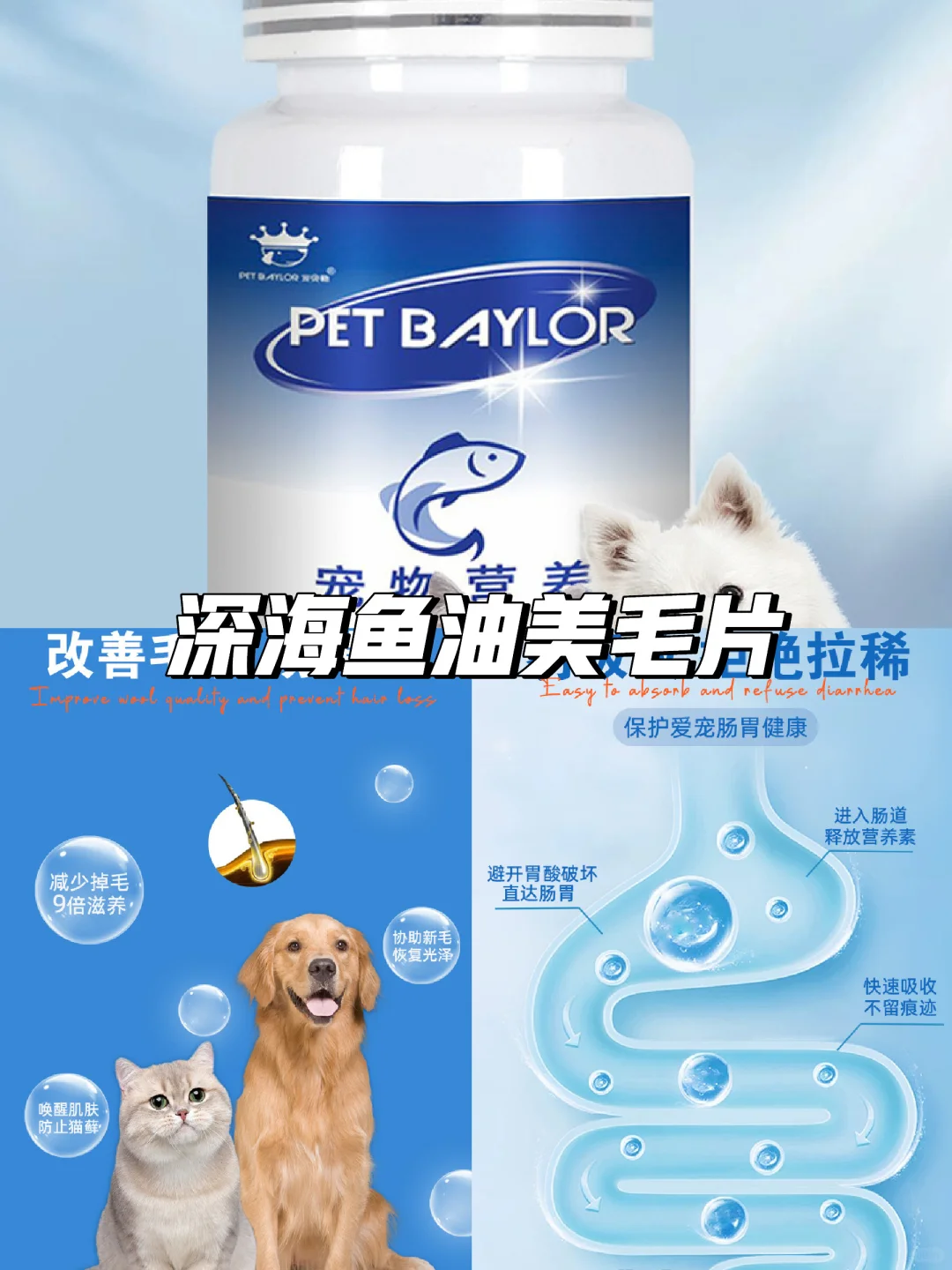 猫咪亮毛必备🐟深海鱼油片