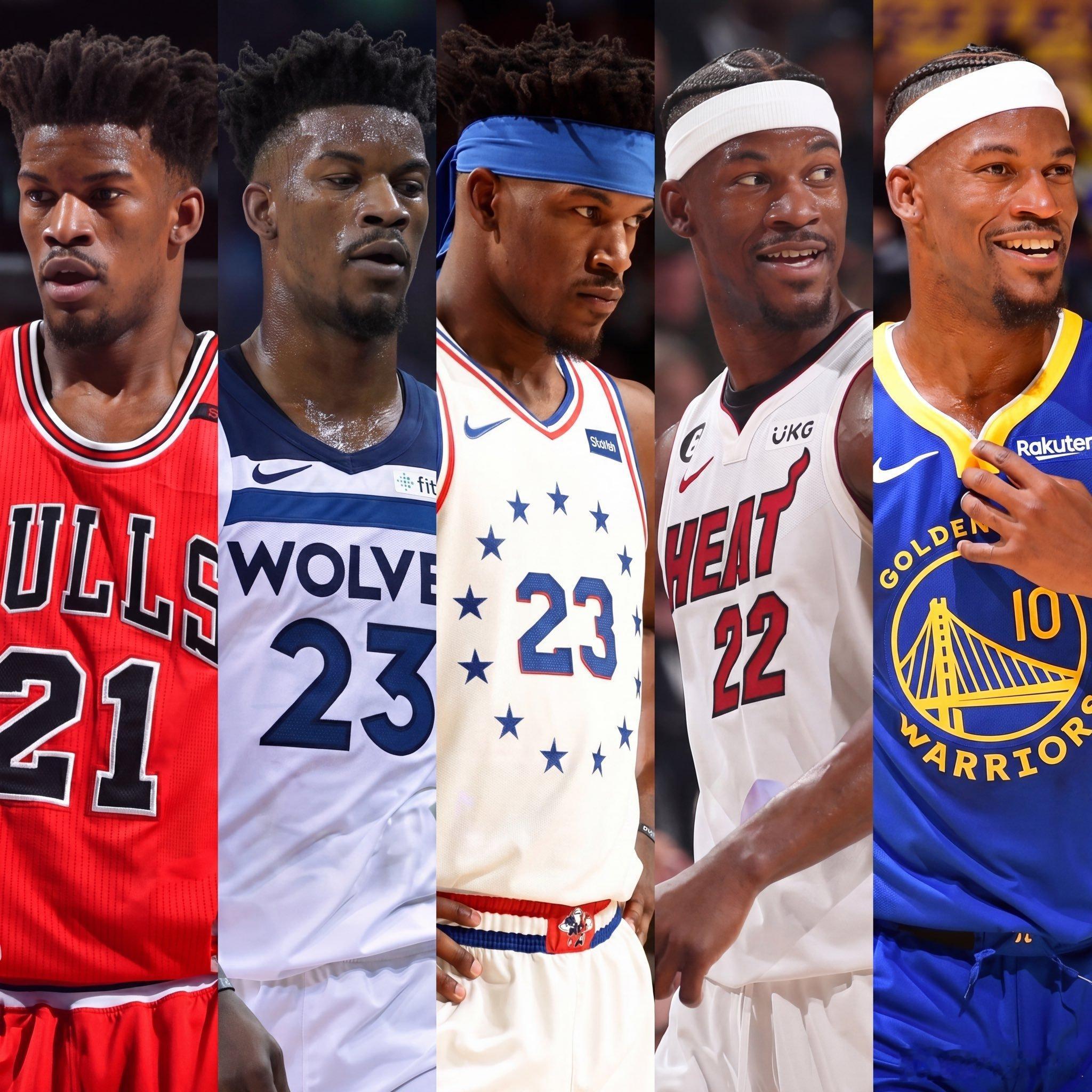 巴特勒的生涯履历：6×全明星  5×最佳阵容  5×最佳防守阵容  2023东决