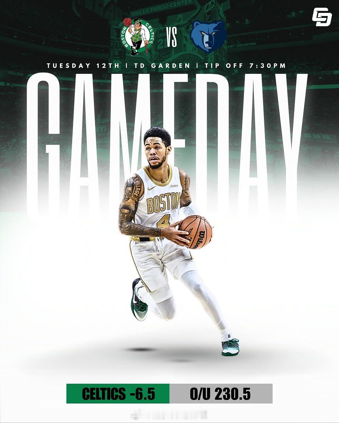 明早8点半，凯尔特人主场对阵灰熊🔥灰熊本赛季仅取得4胜8负，排在西部第十一名。