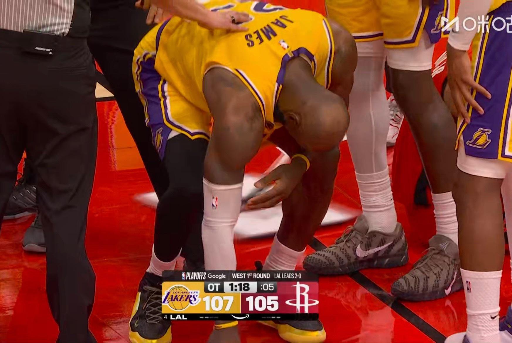 詹姆斯拼了！！极限翻滚抢断！！湖人vs火箭