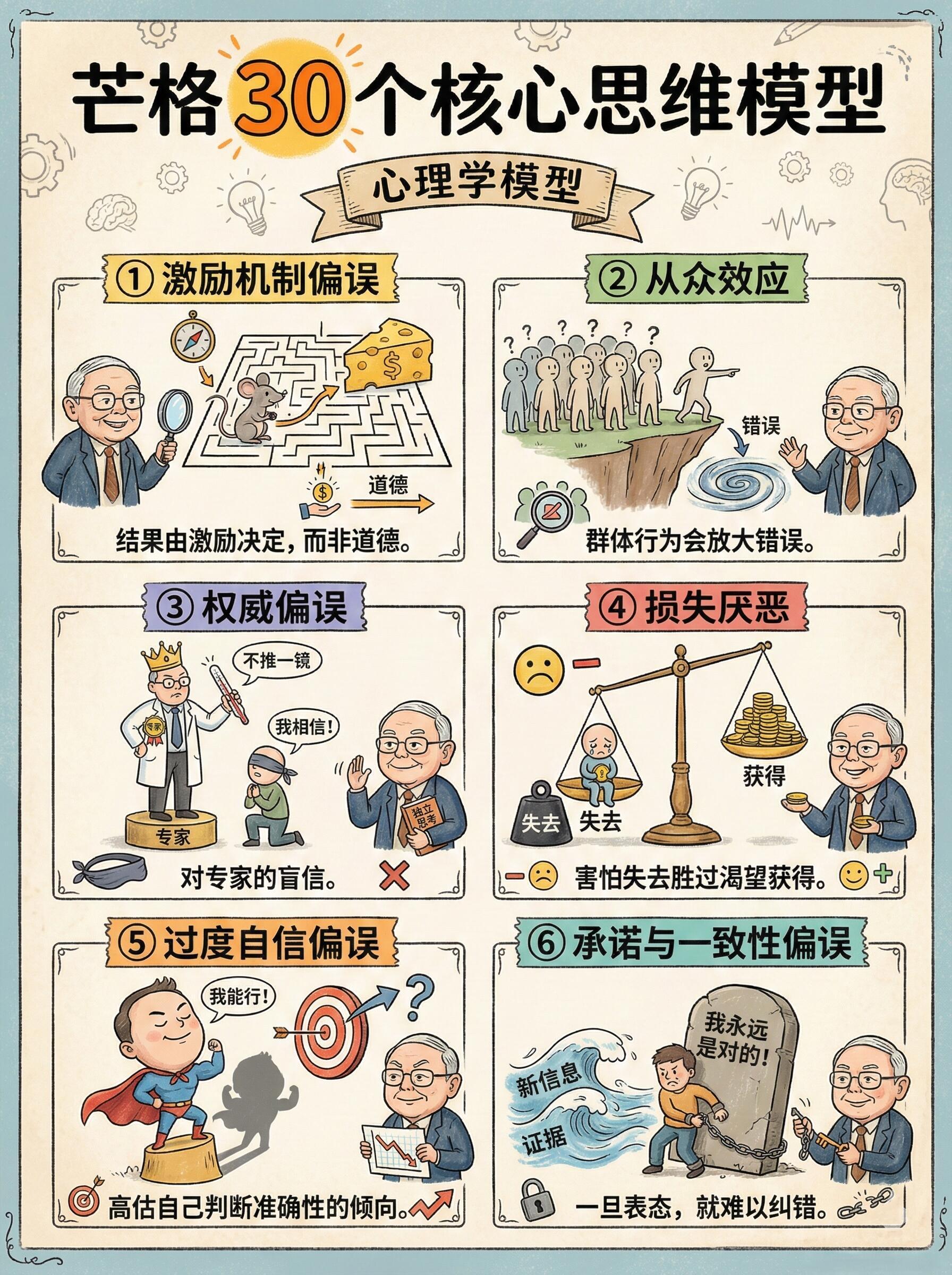 查理·芒格反复使用的30个思维模型 ​​​