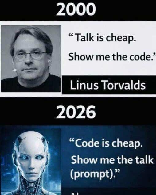 风水轮流转，当年只看代码，现在要说人话
2000年，Linux之父Linus老爷