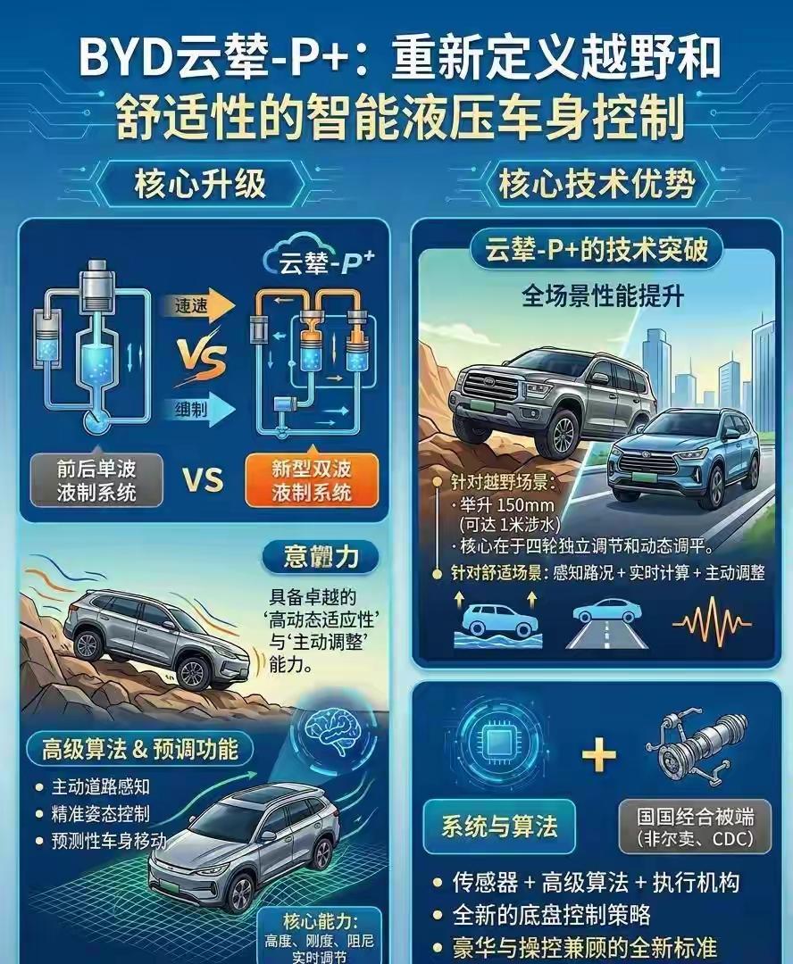 传统硬派越野，过炮弹坑的时候，后排乘客脑袋能撞到车顶。

比亚迪把这事给破了。不