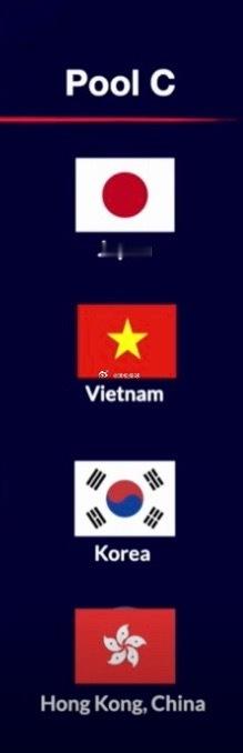 2026年亚洲女排锦标赛C组日本越南🇻🇳韩国🇰🇷中国香港🇨🇳🇭🇰