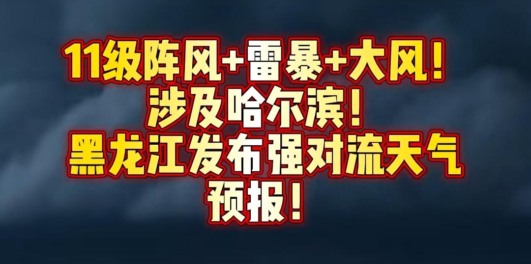 黑龙江天气预报！
