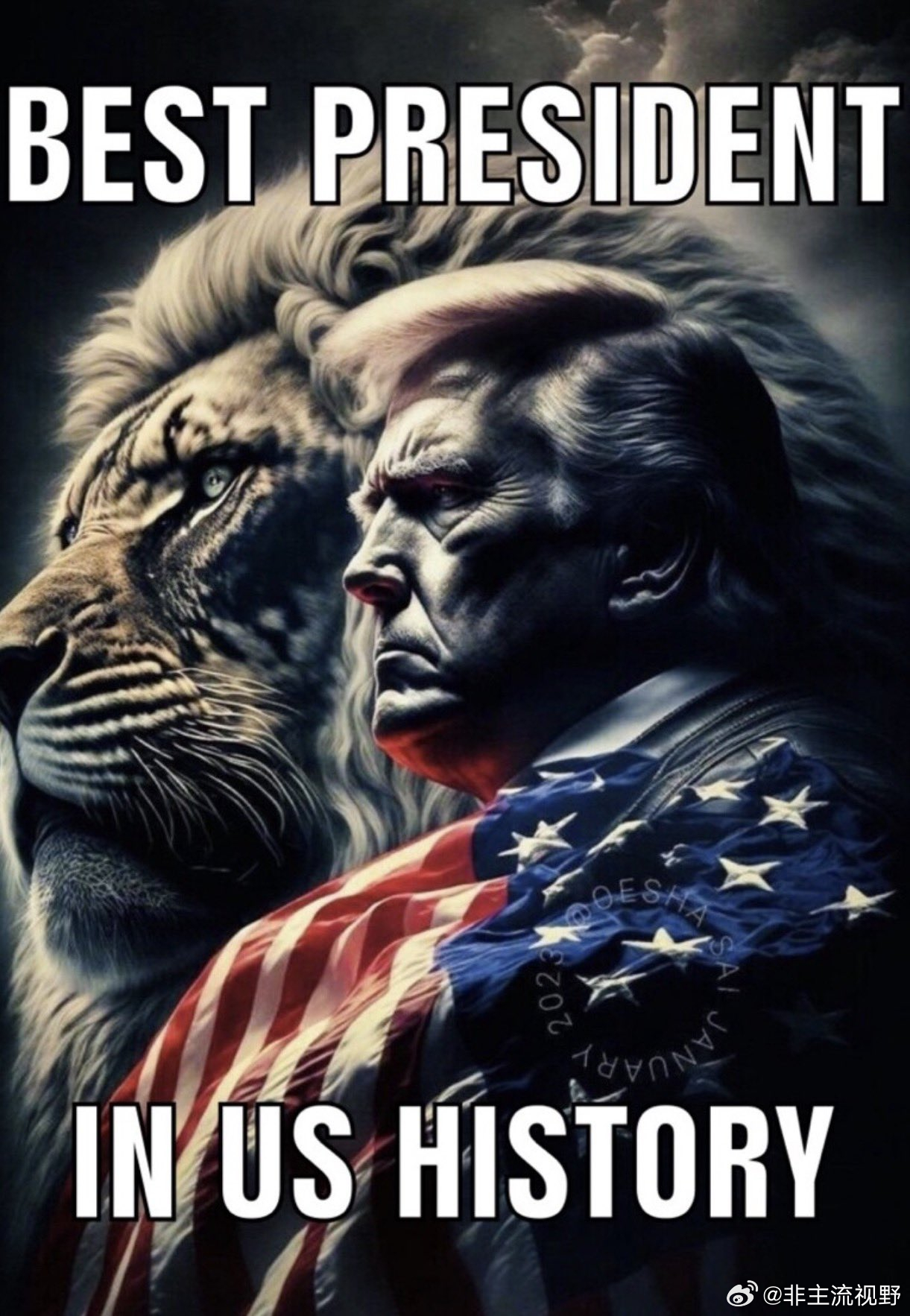 现在美国白宫的账号下面经常都是这种坚决站在特朗普同志周围，对特朗普同志歌功颂德的