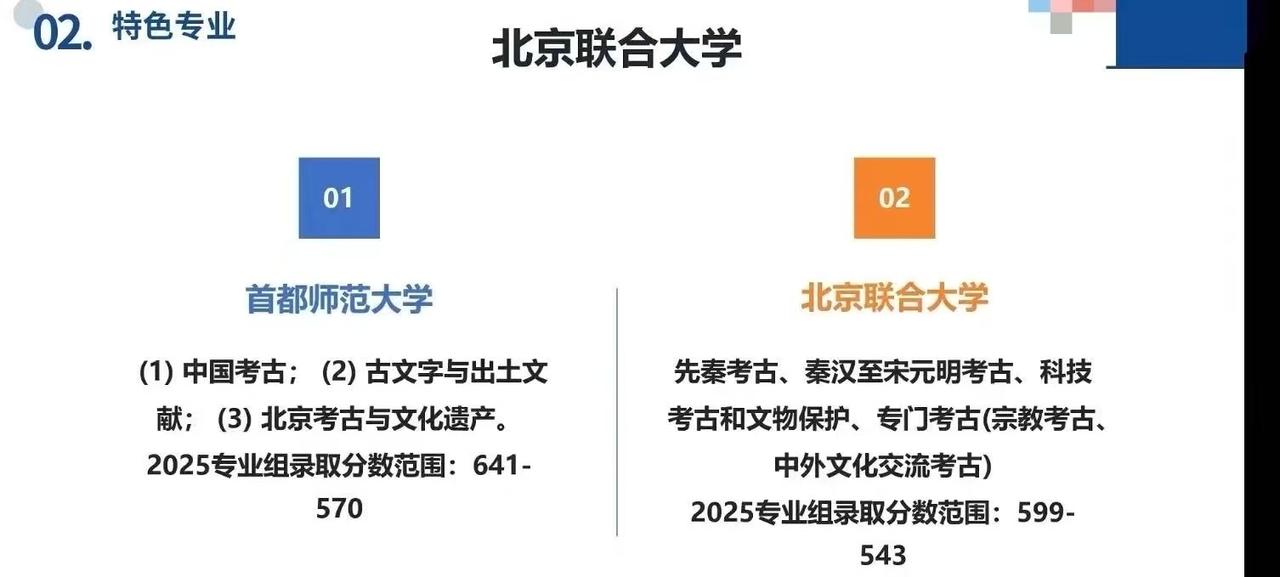 北京联合大学的考古学专业，最高分580，最低分535，位次提升近1%
文科生现在