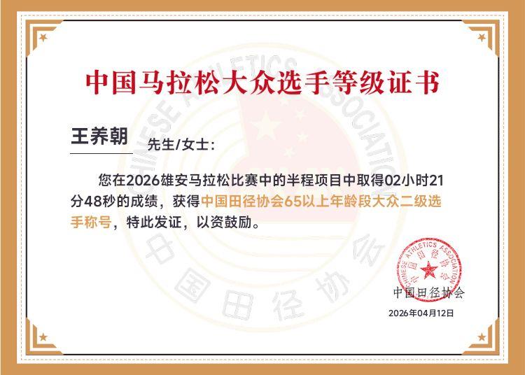 4月12号河北保定雄安马拉松比赛成绩终于上传田协统计了。这时间也够长了。
4月份