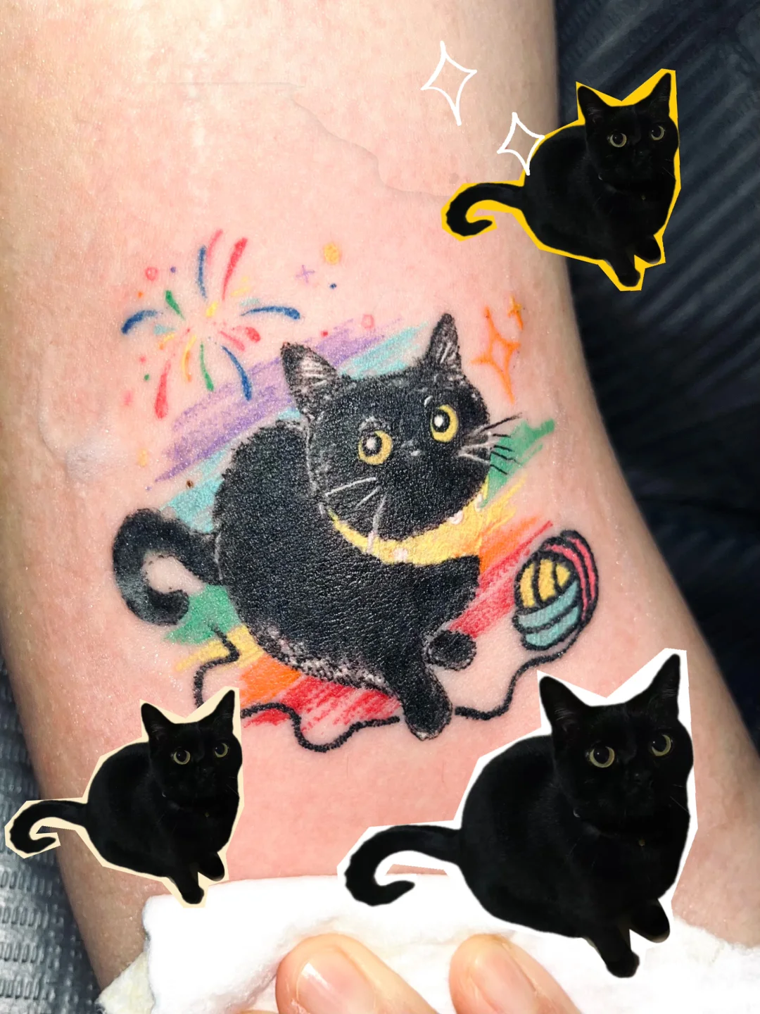 纹身分享｜治愈系小猫🐈‍