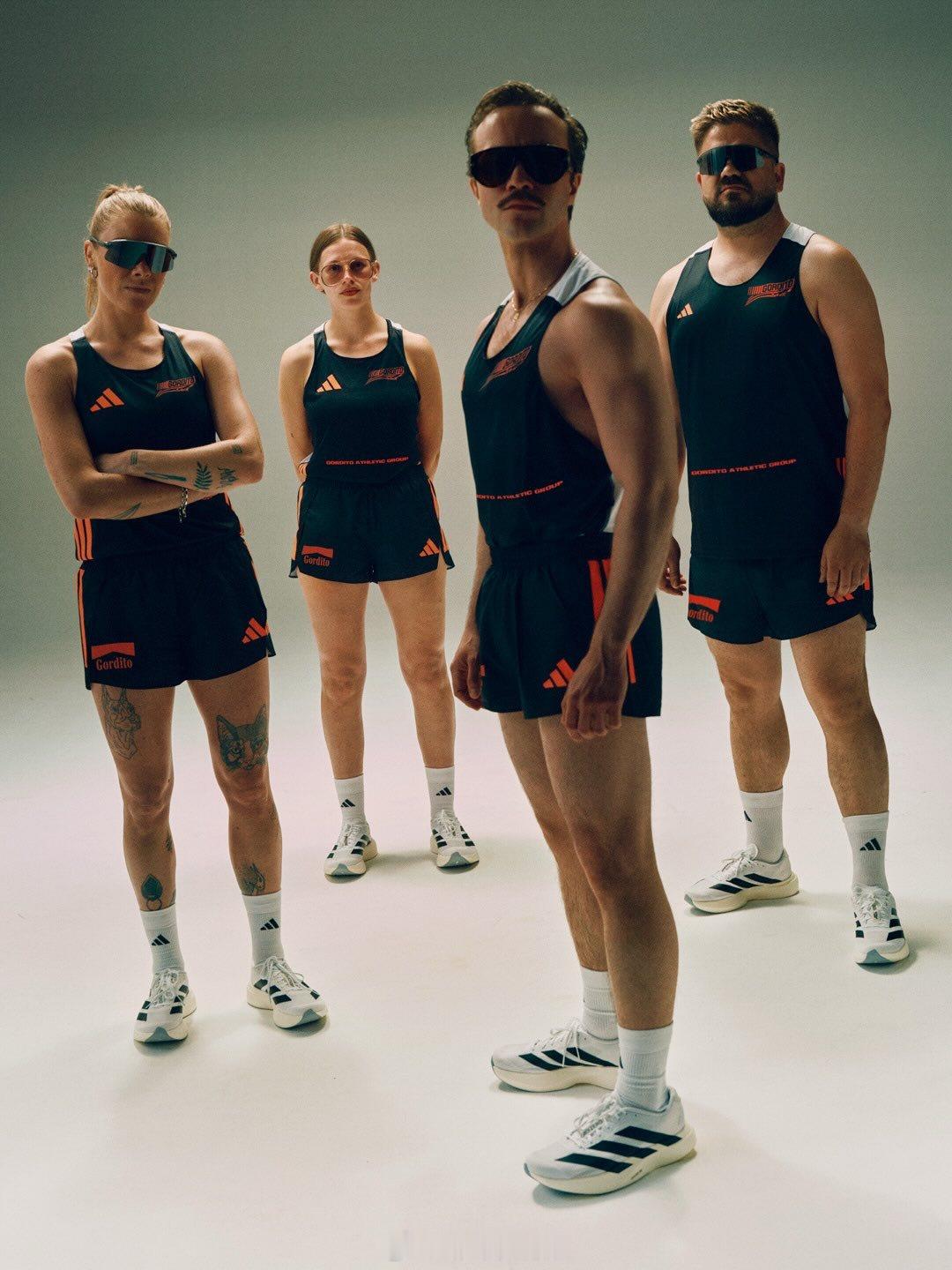 adidas 阿迪达斯在2026斯德哥尔摩马拉松前发布的各赞助跑团不同队服合集。