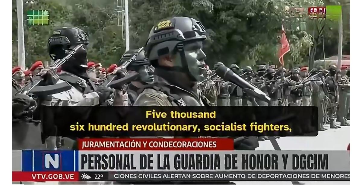 日前，委内瑞拉招募社会主义战士大军，以对抗特朗普的军事侵略威胁:“让整个祖国变成