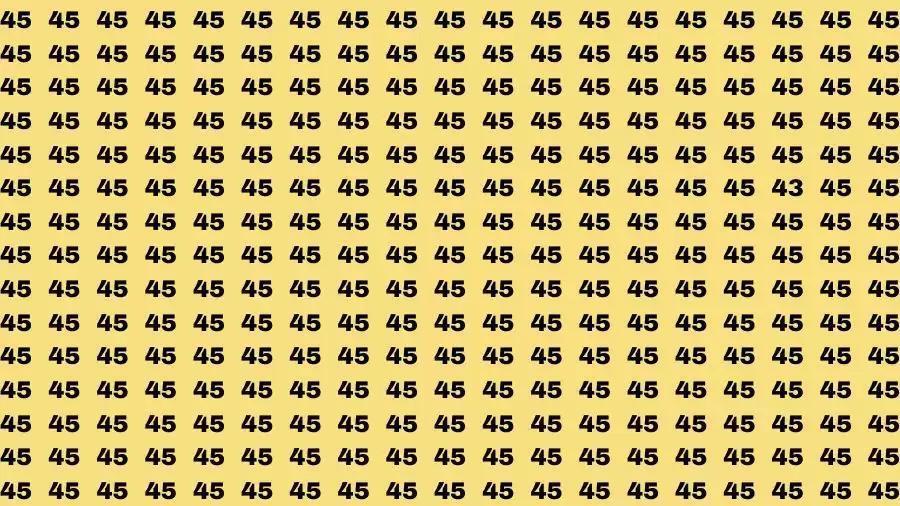 视觉错觉大脑挑战：如果你有50/50的视力 在42秒内找到45中的数字43