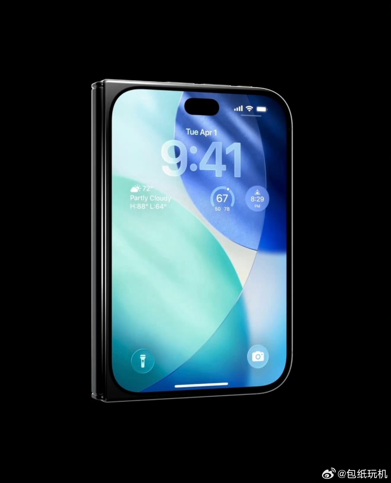 iPhoneFold再曝渲染图iPhone Fold最新渲染图，小尺寸，矮胖矮胖