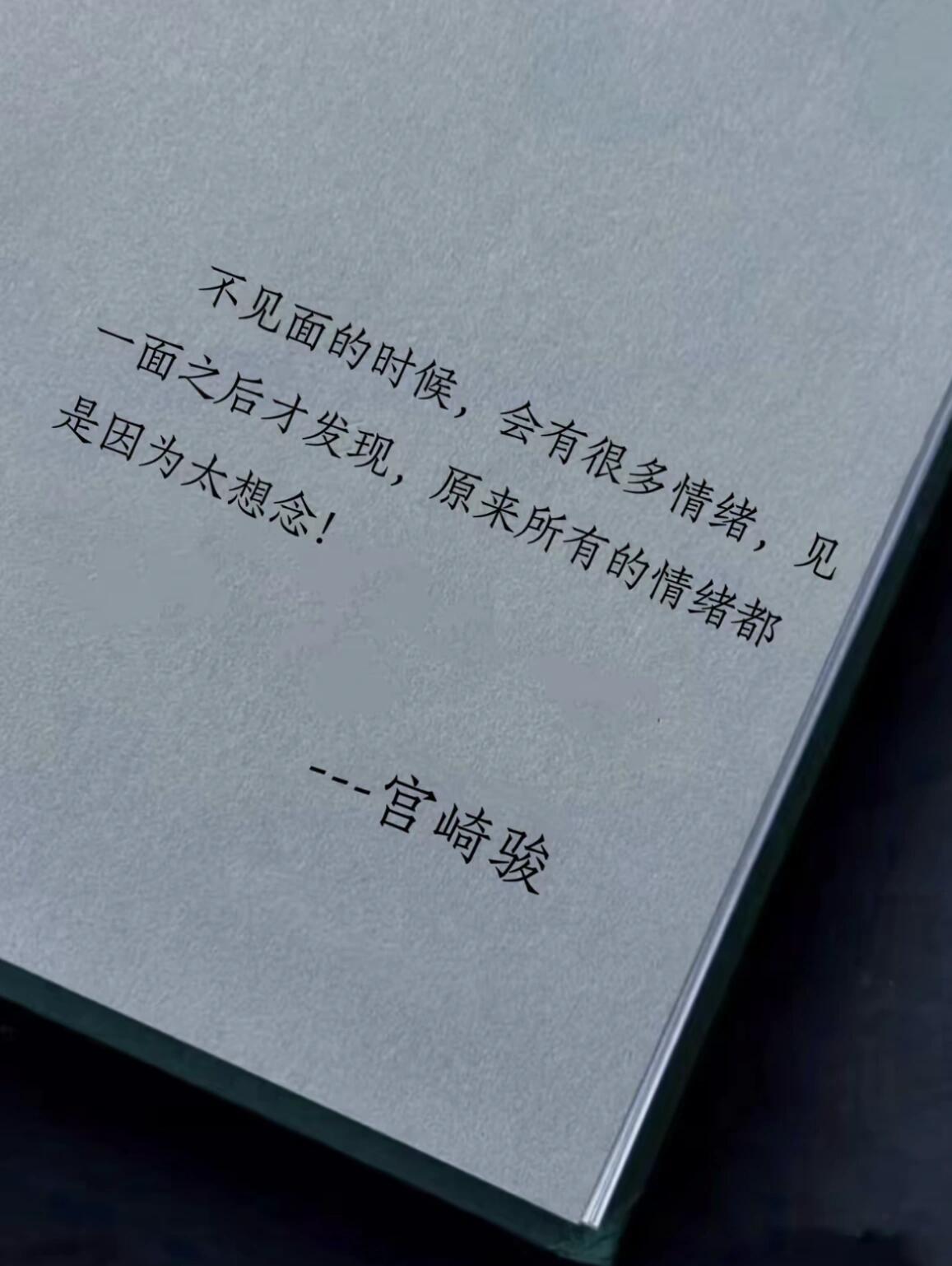 不见面的时候，会有很多情绪，见一面之后才发现，原来所有的情绪都是因为太想念！见面