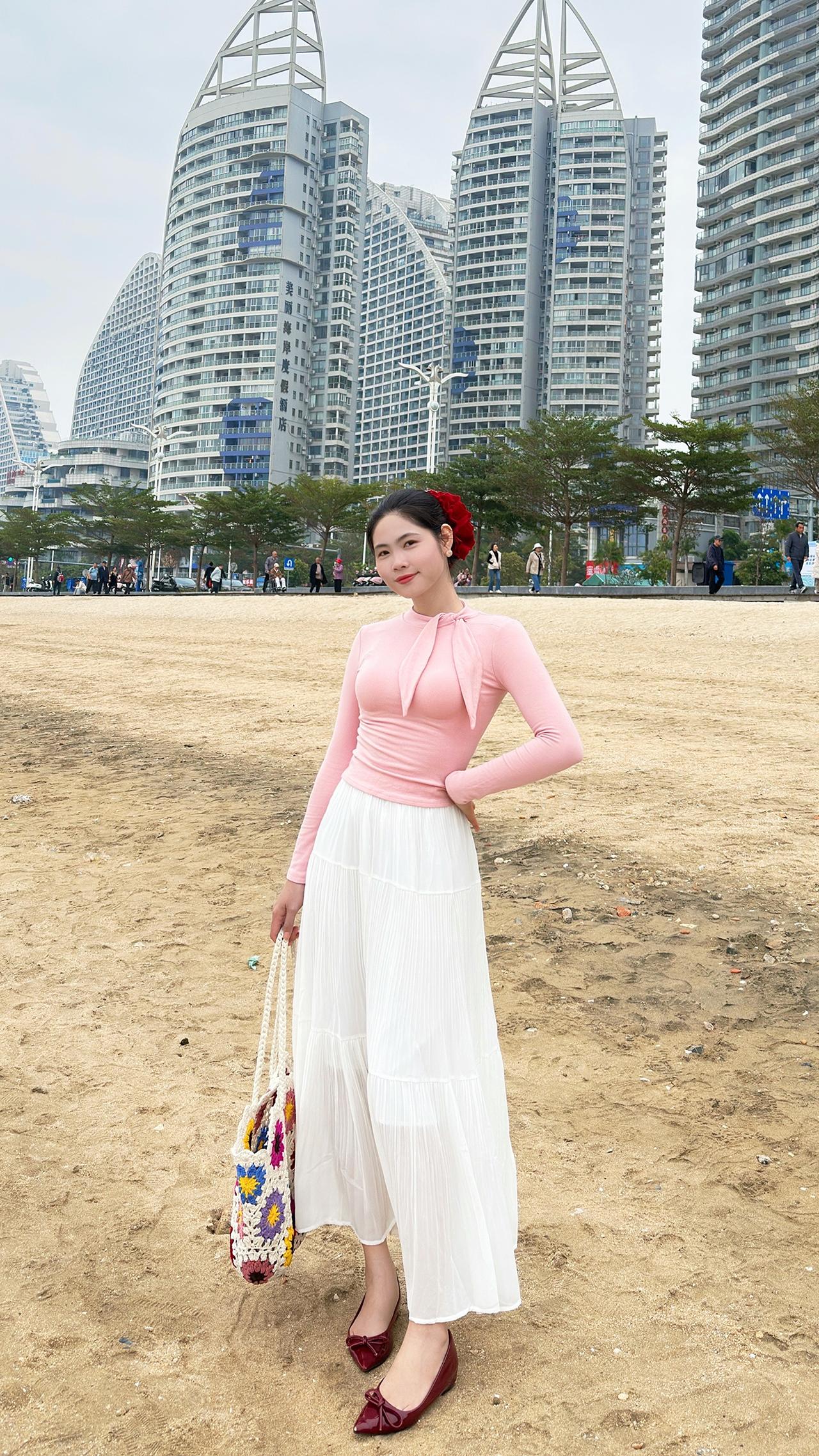 上热门 穿搭 海边拍照