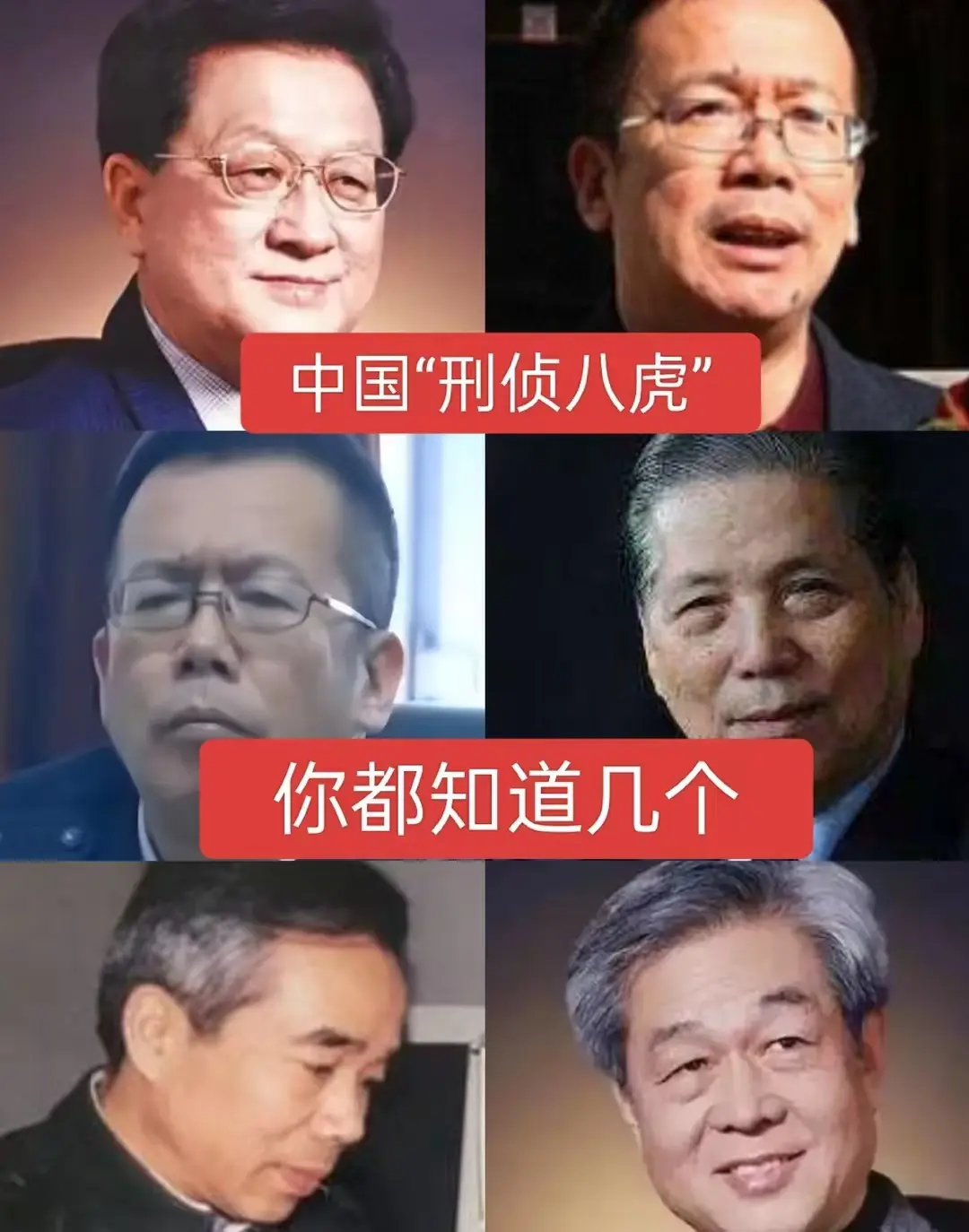 中国“刑侦八虎”你都知道几个