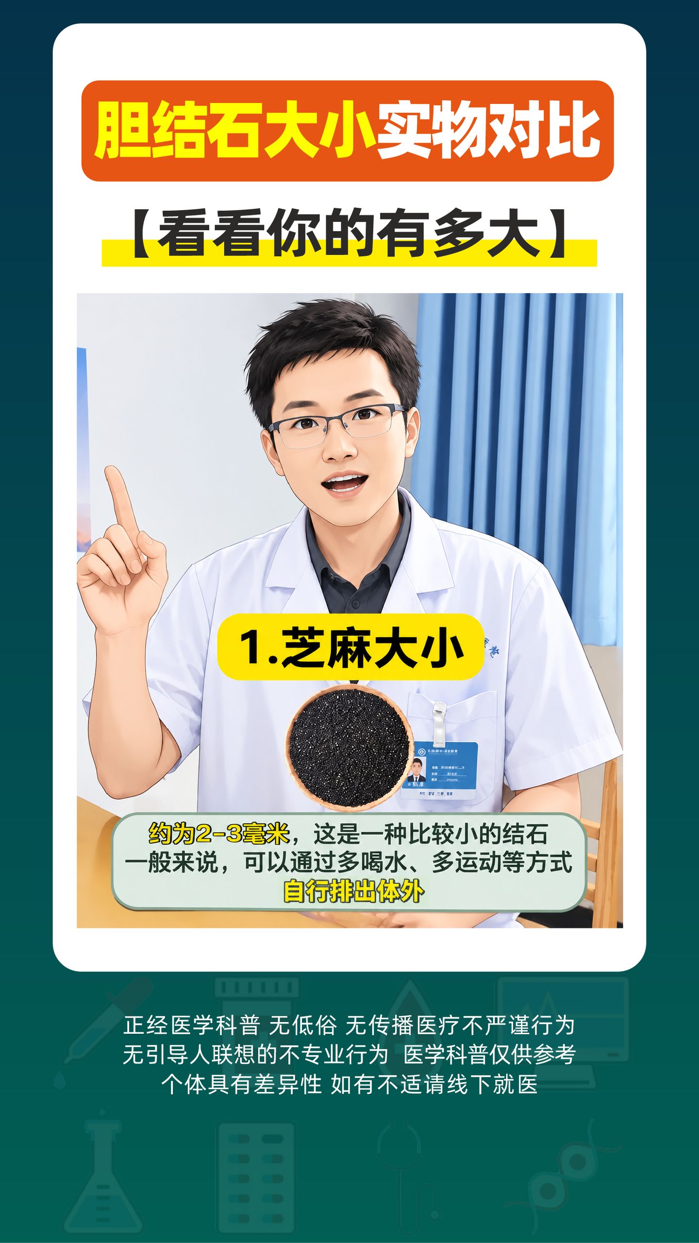 胆囊结石大小食物对比。