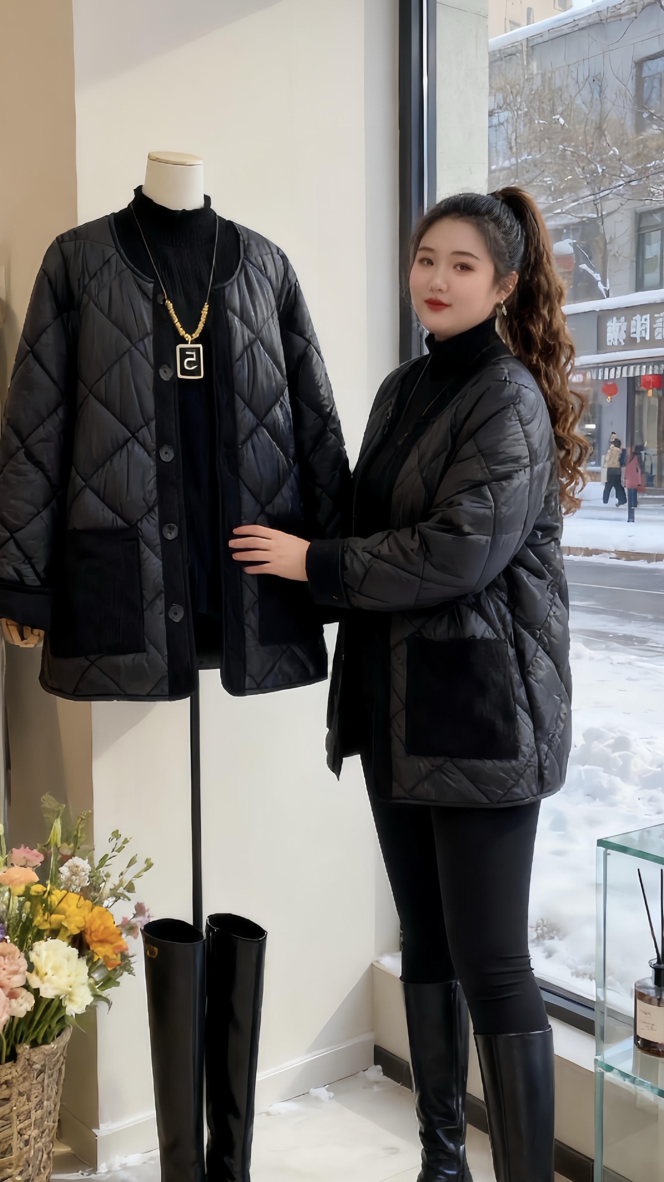 秋冬新款 保暖外套时尚潮流穿搭 秋冬穿搭测评大码女装