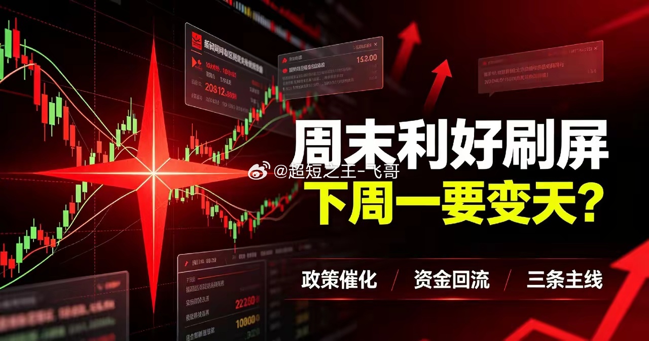 重磅！周末“王炸”利好深夜刷屏，下周一大盘要变天？这三条主线或现涨停潮！大家好，