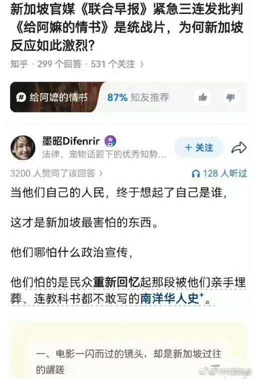 新加坡媒体三连批给阿嬷的情书原因此地无银三百两，哪壶不开提哪壶。 