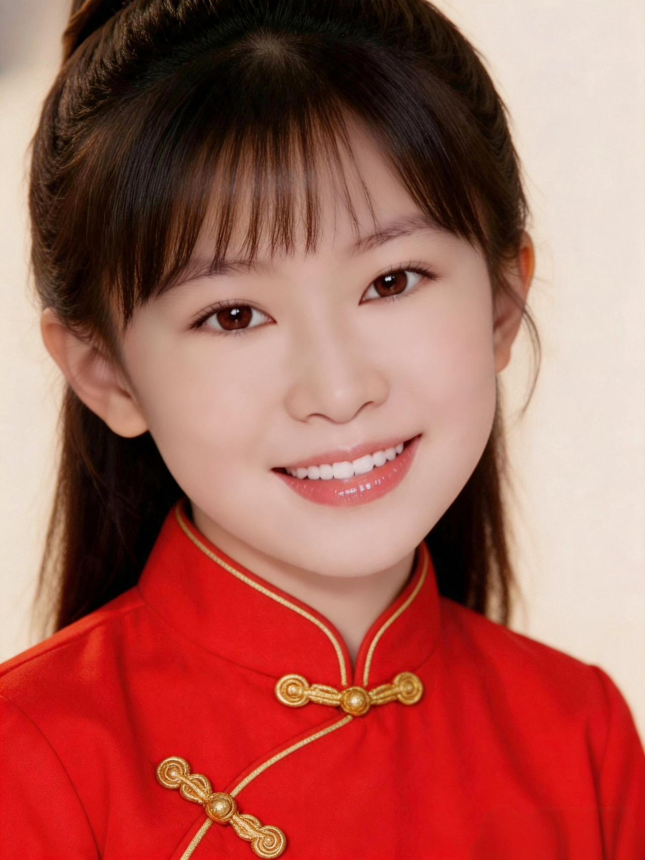 甜美笑容，红衣少女，青春洋溢！😊✨
