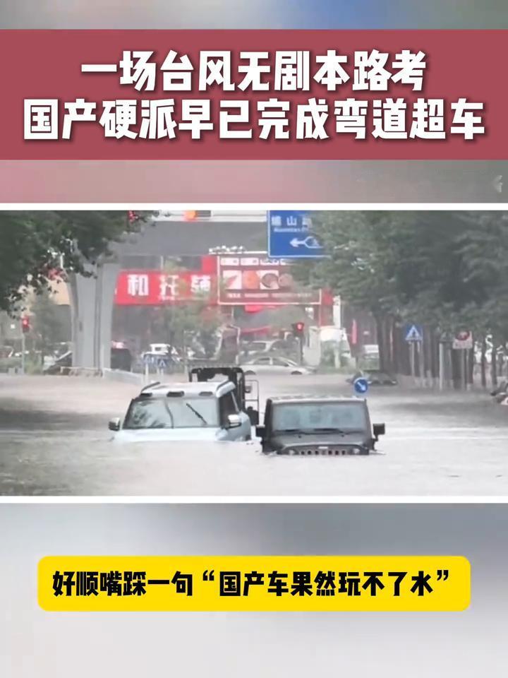 一场台风无剧本路考，国产硬派早已完成弯道超车，这一刻值7.9万。
本是自嘲的玩笑